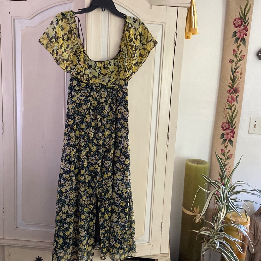 ZARA | Midi Dress Sz M NWOT Beautiful Spring Pattern